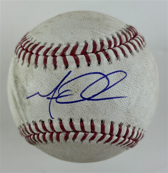 Matt Olson Game Used & Signed OML Baseball :: Used 8-31-2023 ATL vs. LAD :: Ball Pitched to Olsen (PSA/DNA & MLB Hologram)