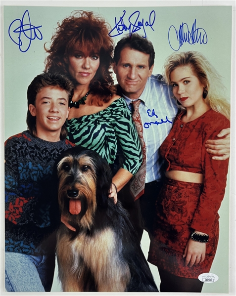Married with Children Cast Signed 11" x 14" Color Photo (4 Sigs)(JSA Sticker)