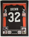 Jim Brown Signed Cleveland Browns Jersey in Commemorative Framed Display (Third Party Guaranteed)
