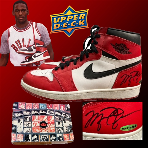 Michael Jordan Signed 1994 Nike Air Jordan 10th Anniversary Re-Issue Sneakers with Original Box (UDA)
