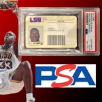 Shaquille ONeals Personally Owned, Used & Signed 1992 LSU College ID Card! (PSA/DNA Encapsulated)