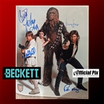 Star Wars Terrific Cast Signed 11" x 14" Promo Photo for "A New Hope" with Ford, Fisher, Hamill & Mayhew (Beckett/BAS LOA & OfficialPix Shield)