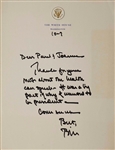 President Bill Clinton Handwritten White House Letter to Paul Newman & Joanne Woodward with Great Content RE: Health Care Reform (Beckett/BAS LOA)