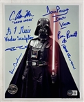Darth Vader Multi-Signed 8" x 10" Color Photo with Prowse, Muir, Burtt, etc. (7 Sigs)(Official Pix & Beckett/BAS LOA)