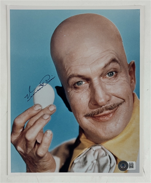 Vincent Price Signed 8" x 10" Color Photo as "Egghead" from Batman TV Series (1966)(Beckett/BAS)