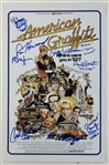 American Graffiti Cast Multi-Signed 11" x 17" Photo w/ Howard, Dreyfus, etc. (8 Sigs)(PSA/DNA LOA)