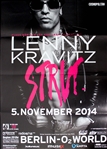Lenny Kravitz Signed 24 x 36 2014 German Concert Poster (ACOA)