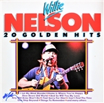 Willie Nelson Signed 20 Golden Hits Album Cover (ACOA)