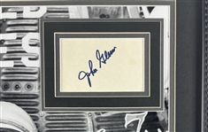 John Glenn Signed 3 x 5 Index in Framed NASA Friendship 7 Display (Zarelli LOA)
