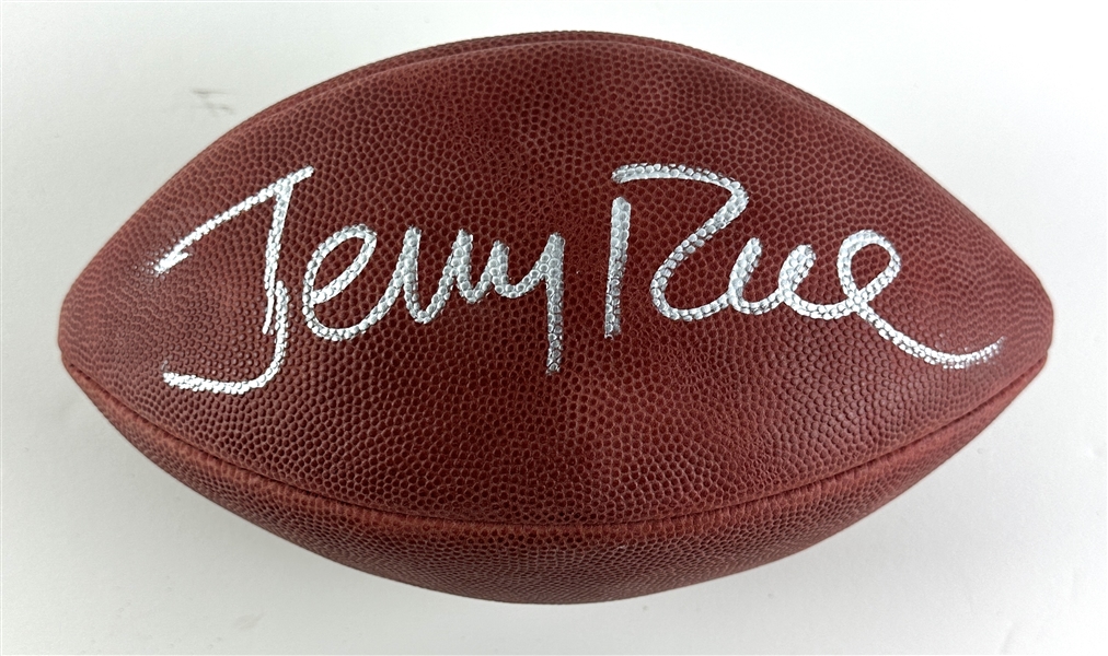 Jerry Rice Signed Super Bowl XXIII Leather Game Model Football (Third Party Guaranteed)