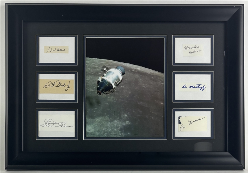 Apollo Moon Landing Pilots Signed Display w/ Collins, Gordon & More! (6 Sigs)(Zarelli LOA)