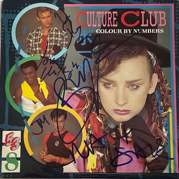 Boy George & The Culture Club Group Signed "Colour By Numbers" Album Cover (K9 Graphs COA)(Third Party Guaranteed)