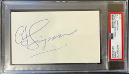 OJ Simpson Signed 3" x 5" Segment (PSA/DNA Encapsulated)