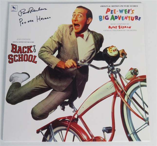 Pee-Wee Herman (Paul Ruebens) Signed "Pee-Wees Big Adventure" Soundtrack with RARE Dual Signature (BAS & JSA COAs)