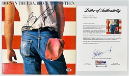 Bruce Springsteen Signed Born in the U.S.A. Album Cover (PSA/DNA LOA)