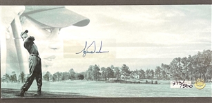 Tiger Woods Signed Limited Edition Commemorative Card Display #373/500 with Range Driven Nike Golf Ball (UDA Hologram)