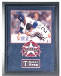 Nolan Ryan Signed & Custom Framed Texas Rangers Ventura Fight Photo Display (Tristar)