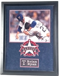 Nolan Ryan Signed & Custom Framed Texas Rangers Ventura Fight Photo Display (Tristar)