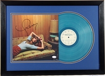 Taylor Swift Signed Midnights Album Cover w/ Colored Vinyl in Framed Display (JSA)