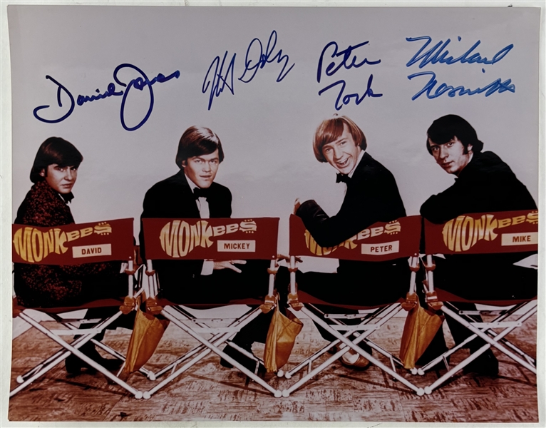 The Monkees Group Signed 11" x 14" Color Photo with Inscription (JSA LOA)