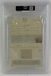 George Washington Handwritten Letter from Mount Vernon (1798)(PSA/DNA Encapsulated)