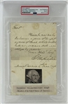 George Washington Handwritten Letter from Mount Vernon (1798)(PSA/DNA Encapsulated)
