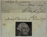 George Washington Handwritten Letter from Mount Vernon (1798)(PSA/DNA Encapsulated)