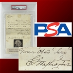 George Washington Handwritten Letter from Mount Vernon (1798)(PSA/DNA Encapsulated)