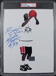 Kobe Bryant Signed 1996 High School Era Photo (PSA/DNA Grade NM-MT 8) (Encapsulated) 