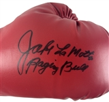 Jake Lamotta Signed Raging Bull Red Everlast Boxing Glove (JSA sTICKER)