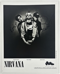 Incredibly Rare Nirvana Group Signed 8 x 10 Promotional Photo w/ Kurt Cobain! (3 Sigs)(Beckett/BAS)