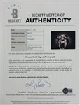 Incredibly Rare Nirvana Group Signed 8 x 10 Promotional Photo w/ Kurt Cobain! (3 Sigs)(Beckett/BAS)