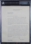 Albert Einstein Superb Signed 1939 Letter with Impending War Reference - Penned The Day Before The Nazis Invaded Poland! (Beckett/BAS Encapsulated)