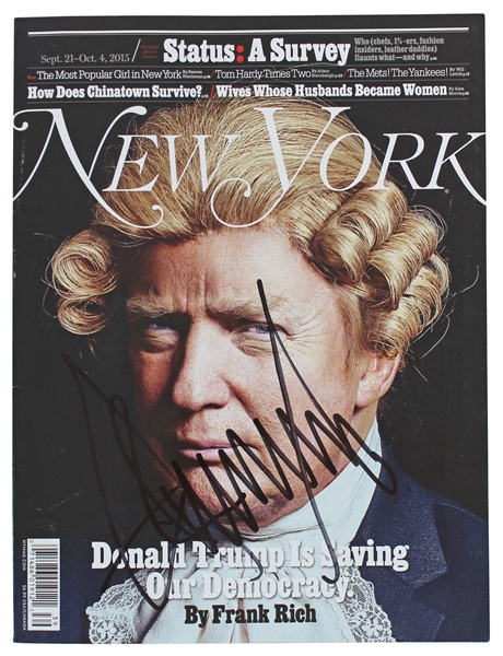 Donald Trump Signed 2015 New York Magazine (Beckett/BAS LOA)