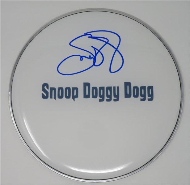 Snoop Doggy Dogg Signed Custom 12-Inch Drumhead (JSA COA)