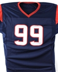 J.J. Watt Authentic Signed Navy Blue Pro Style Jersey Autographed (PSA/DNA and Tristar)