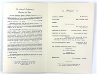 Jackie Robinson & Others Signed 1956 Program for National Conference of Christians and Jews Brotherhood Banquet - Robinson Attends with Branch Rickey! (JSA LOA)