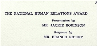 Jackie Robinson & Others Signed 1956 Program for National Conference of Christians and Jews Brotherhood Banquet - Robinson Attends with Branch Rickey! (JSA LOA)