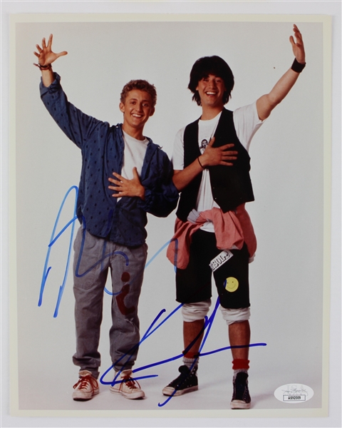 Keanu Reeves & Alex Winter Signed 8" x 10" Bill & Teds Excellent Adventure Photo (JSA)