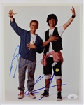 Keanu Reeves & Alex Winter Signed 8 x 10 'Bill & Ted's Excellent Adventure' Photo (JSA)