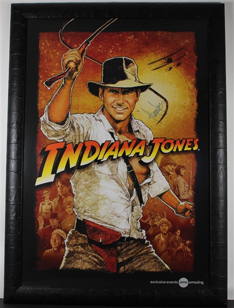 Indiana Jones: Harrison Ford Signed & Framed Full Size Raiders of the Lost Ark AMC Exclusive Poster (Third Party Guaranteed)