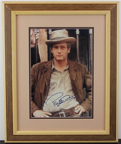 Paul Newman Signed 11" x 14" Photo as Butch Cassidy in Framed Display (Third Party Guaranteed)