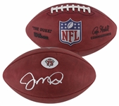 Joe Montana Signed Wilson The Duke Leather 49ers 75th Anniversary Edition Game Model Football (Beckett/BAS)