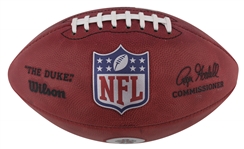 Joe Montana Signed Wilson The Duke Leather 49ers 75th Anniversary Edition Game Model Football (Beckett/BAS)