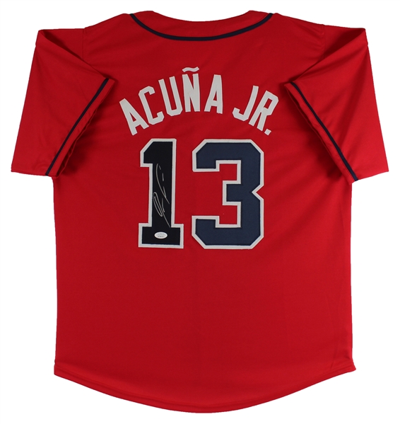 Ronald Acuna Jr. Signed Braves Alternate Style Jersey (JSA Witness)