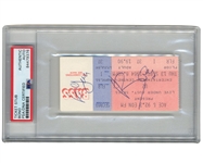U2: Bono RARE Signed 1984 Concert Ticket Stub from The Unforgettable Fire Tour (PSA/DNA Encapsulated)
