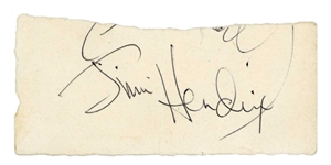 Jimi Hendrix In-Person  Signed 2 x 4.25 Page :: 1967 New Elizabethan Ballroom in Manchester (Tracks LOA)(Third Party Guaranteed)