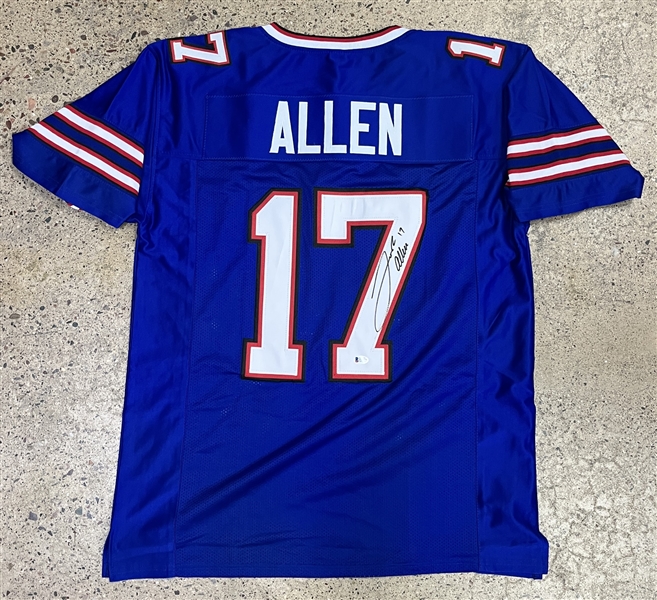 Josh Allen Signed & Inscribed Buffalo Bills Jersey (Beckett/BAS Witnessed)