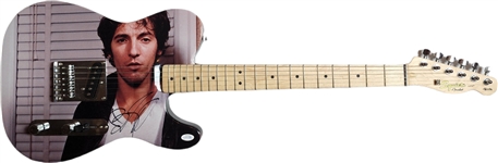 Bruce Springsteen Signed Custom Darkness on the Edge of Town Graphic Guitar (ACOA)