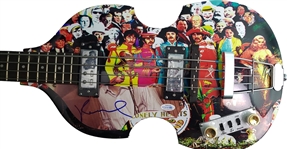 The Beatles: Paul McCartney Signed Left-Handed Custom Hofner Bass Guitar (ACOA)